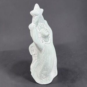 Isabel Bloom Reach for the Stars Angel Girl Figurine 2004 Green Concrete 6 inch
